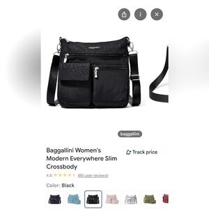 Baggallini Black Modern Crossbody Bag